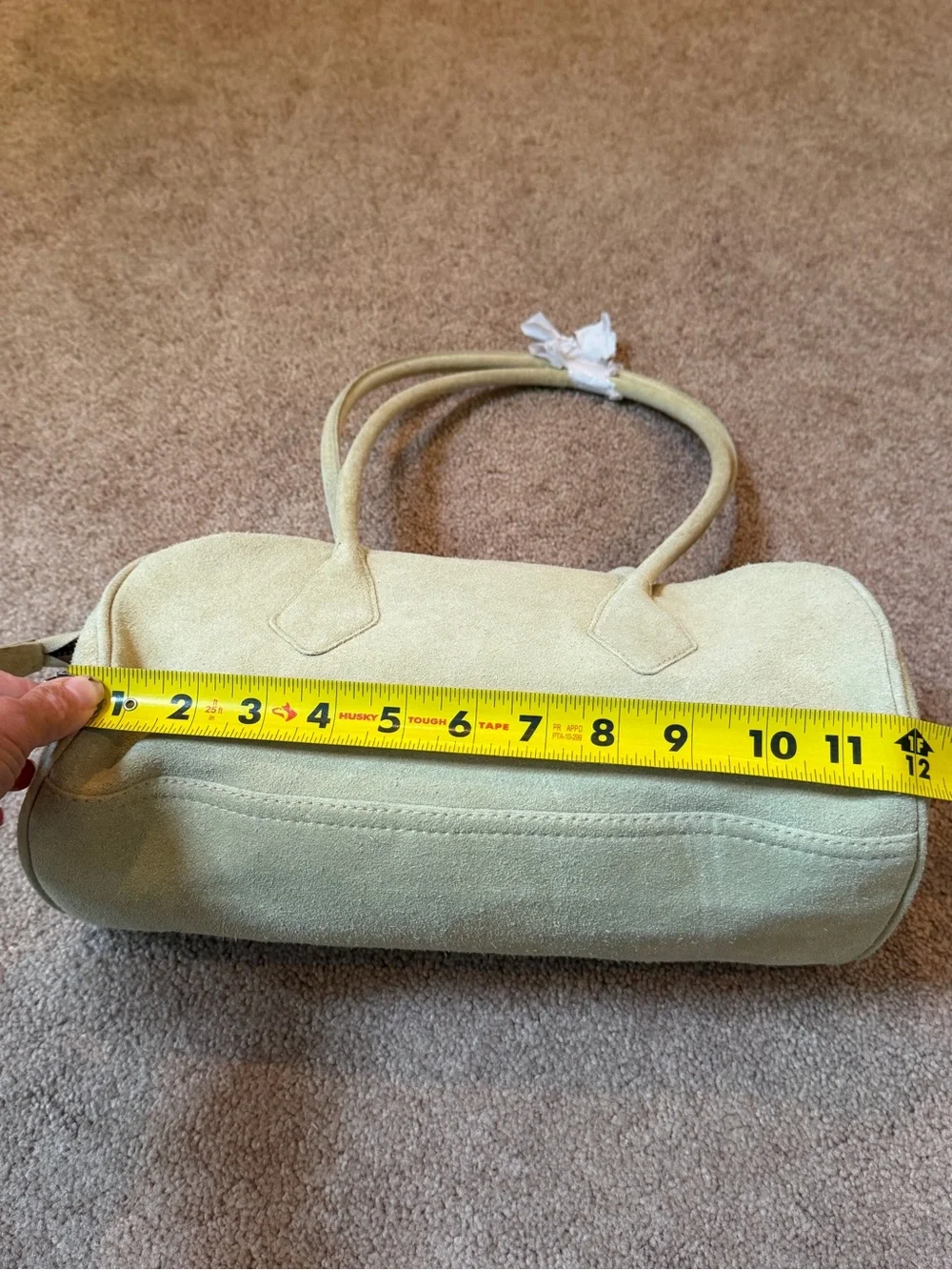 NWT free people sierra suede shoulder bag tote beige tan yellow